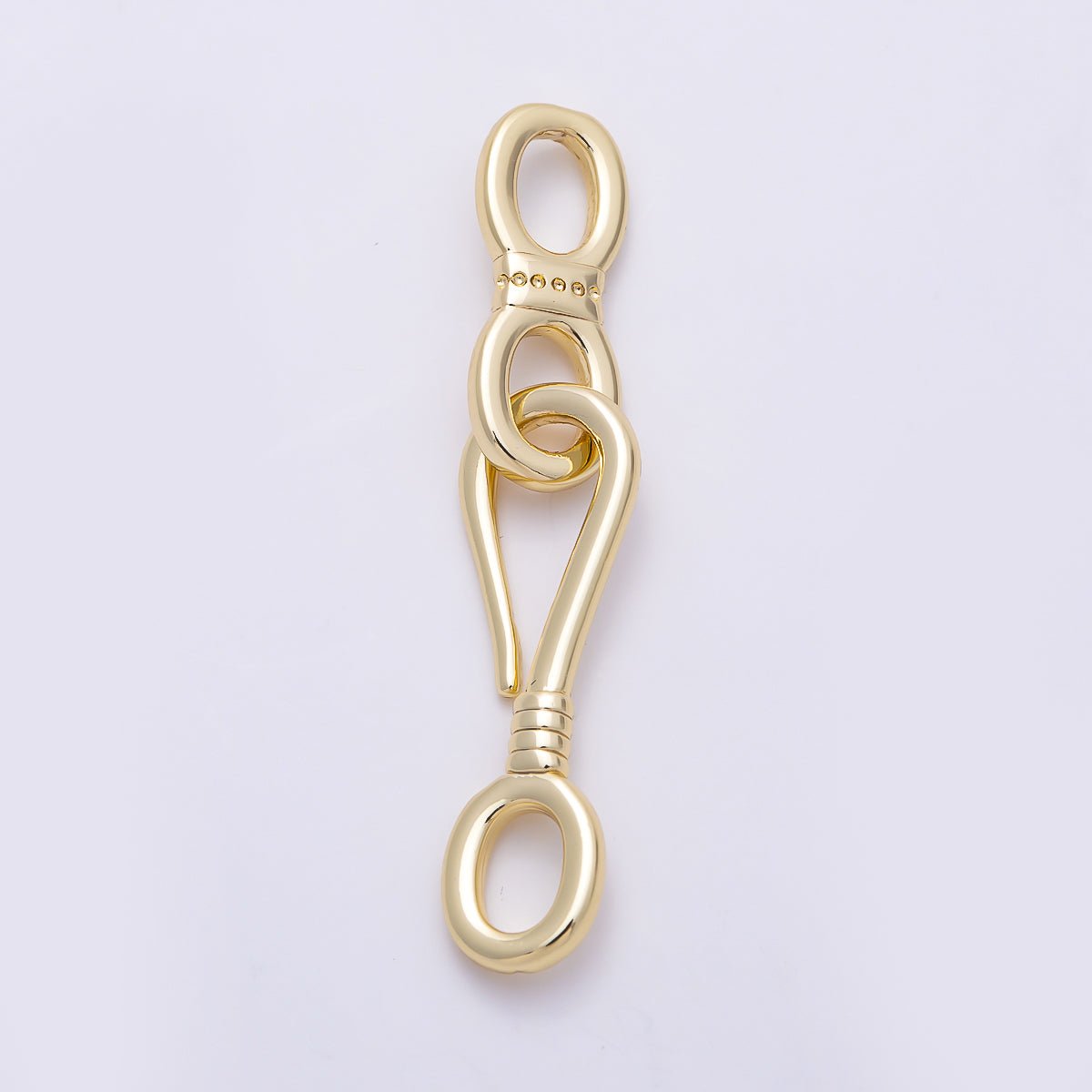 16K Gold Filled 24mm Minimalist S Hook Eye Closure Clasps | Findings-00488