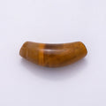 28mm x 12mm Tiger Eye, Aventurine Gemstone Slide Curved Tube Pendant | Beads-00529 Beads-00530