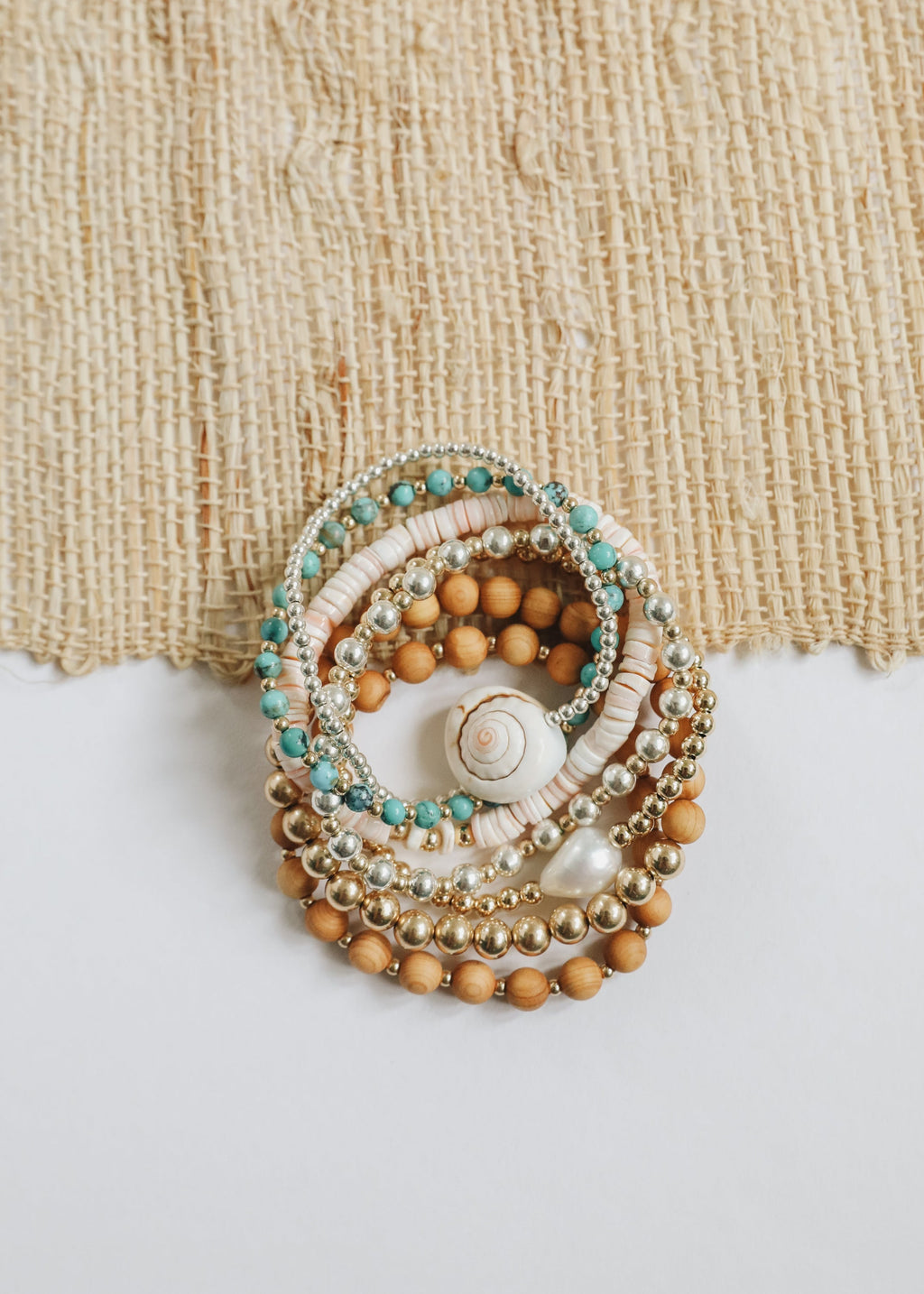 14K Gold Filled || Beaded Stretch Anklet
