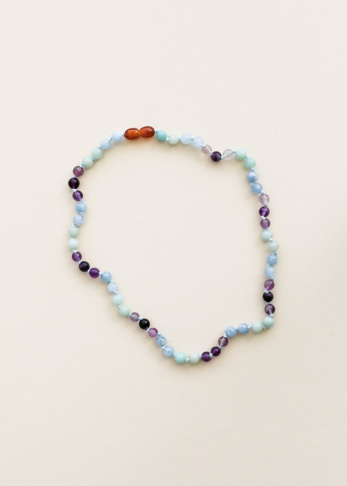 Amazonite + Amethyst + Aquamarine || Gemstone Necklace