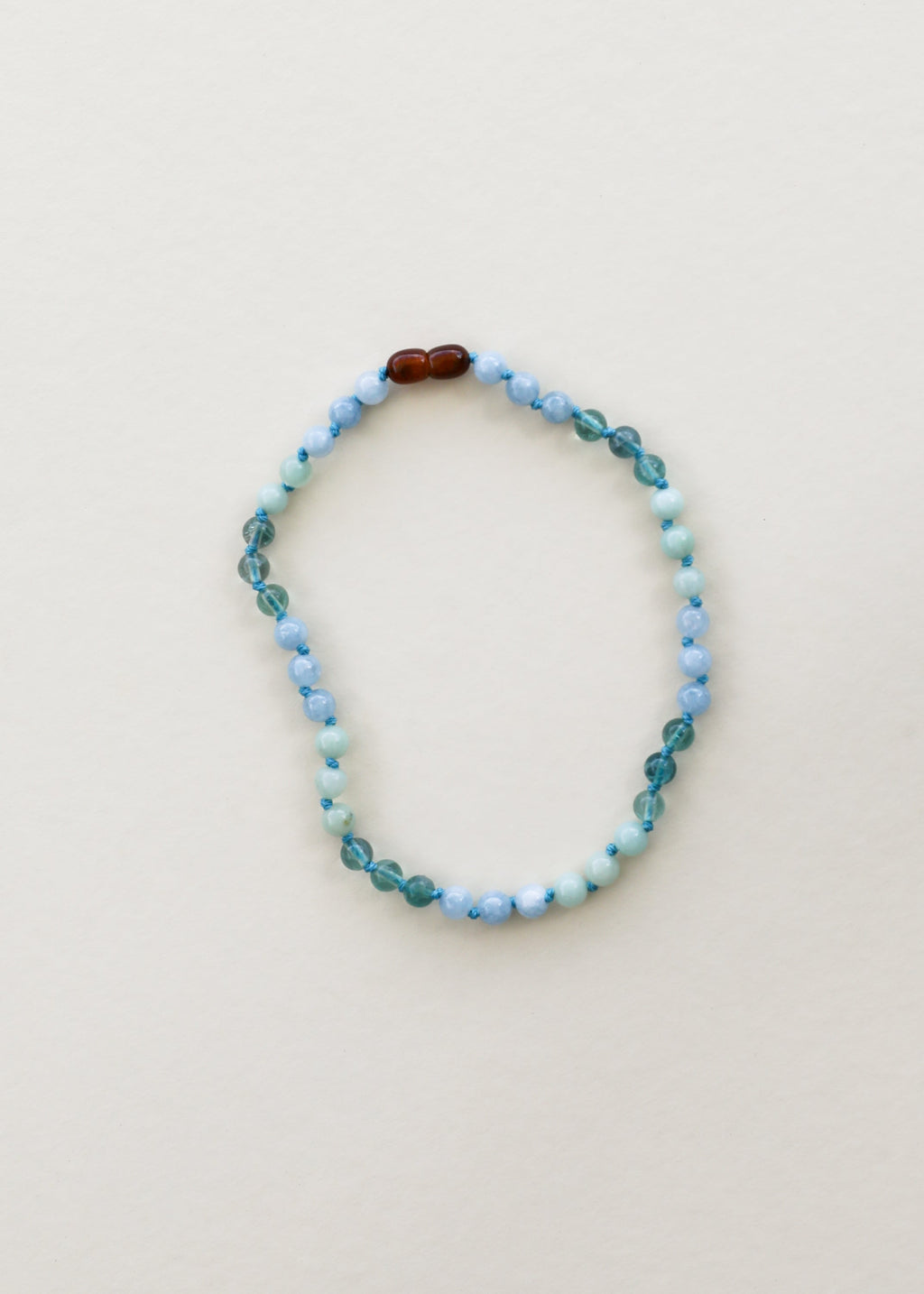 Amazonite + Aquamarine + Fluorite || Gemstone Necklace