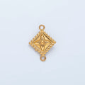 Stainless Steel 10mm Celestial Star Flower Dotted Outline Rhombus Connector | F197