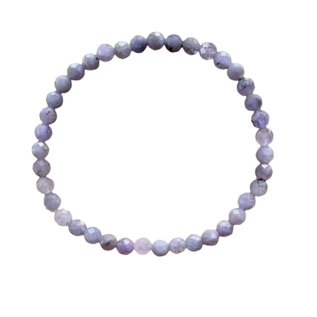 Tanzanite Bracelet 4 mm Faceted Round Beads – Spiritual Growth