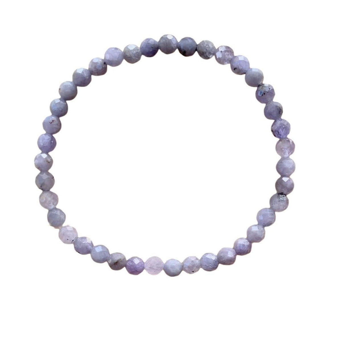 Tanzanite Bracelet 4 mm Faceted Round Beads – Spiritual Growth
