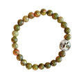 Unakite Bracelet Round Beads 3 Sizes