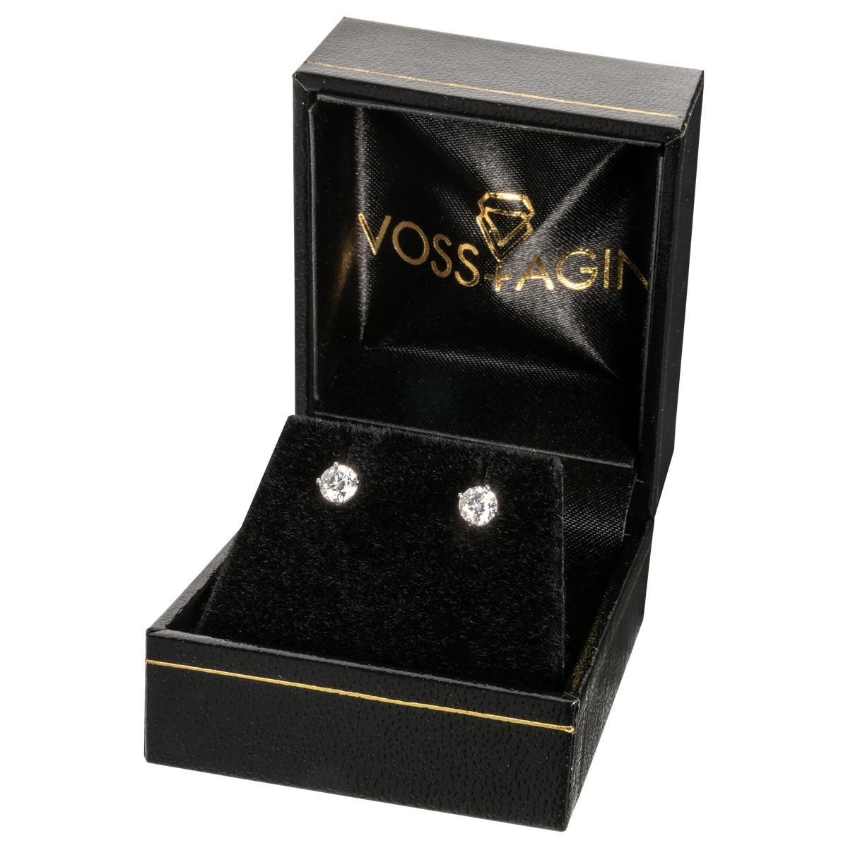 3.50 CTW Lab Grown Round Diamond Stud Earrings in 14k Gold – G/VS AGI Certified