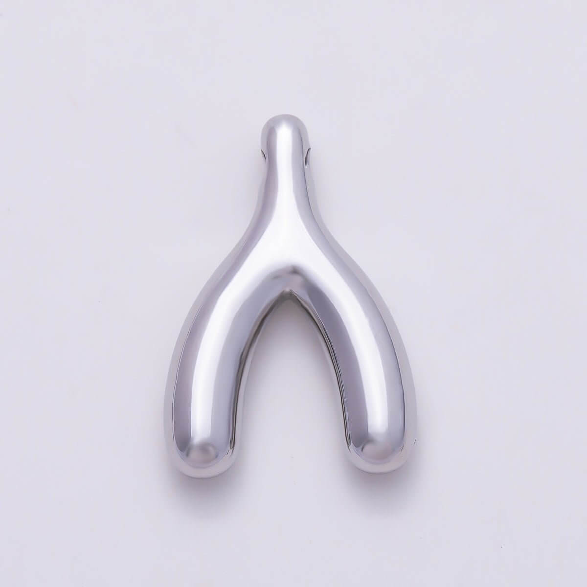 Stainless Steel PVD Gold 18mm Minimalist Lucky Wishbone Pendant in Gold & Silver | Charms-01582 Charms-01583