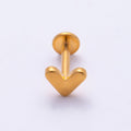 Titanium 4.5mm Minimalist Heart Universal Cartilage Piercing Flat Back Stud | BJ-00208